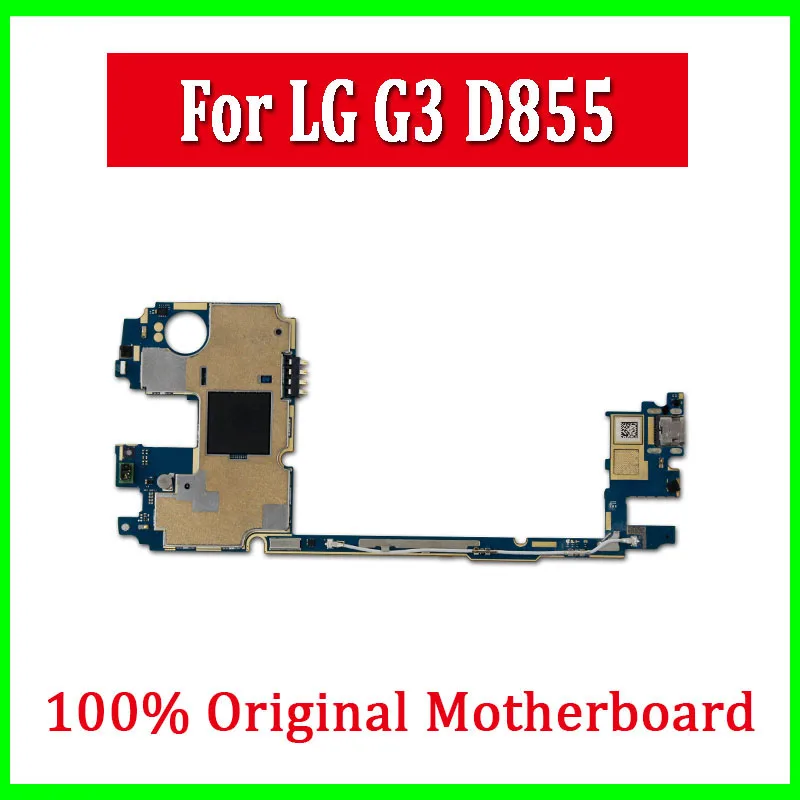 С полными чипами для LG G3 D855 материнская плата, 32 ГБ оригинальная разблокированная для LG G3 D855 материнская плата с системой Android, хорошая работа