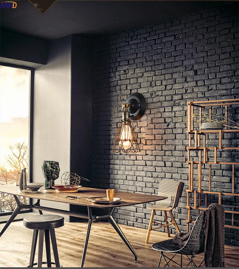 Vintage Loft Wall Lamps Iron Industrial Wall Lights Bedroom Bedside Light Wandlamp Fixtures For Home Decoration Restaurant Bar (3)