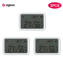 

Tuya Wifi Zigbee Temperature Humidity Sensor Lux Light Detector Indoor Hygrometer Thermometer With LCD Screen Work Tuya Hub