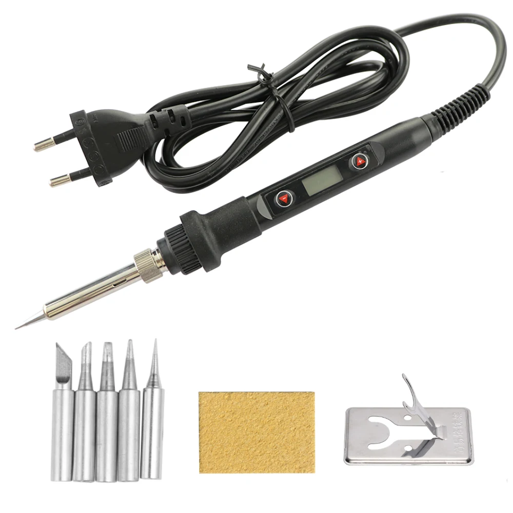 inverter welder Adjustable Temperature Electric Soldering Iron 80W 220V / 110V LCD Digital Display Welding Iron Tips Tin Repair Tools Kit electric soldering iron Welding Equipment