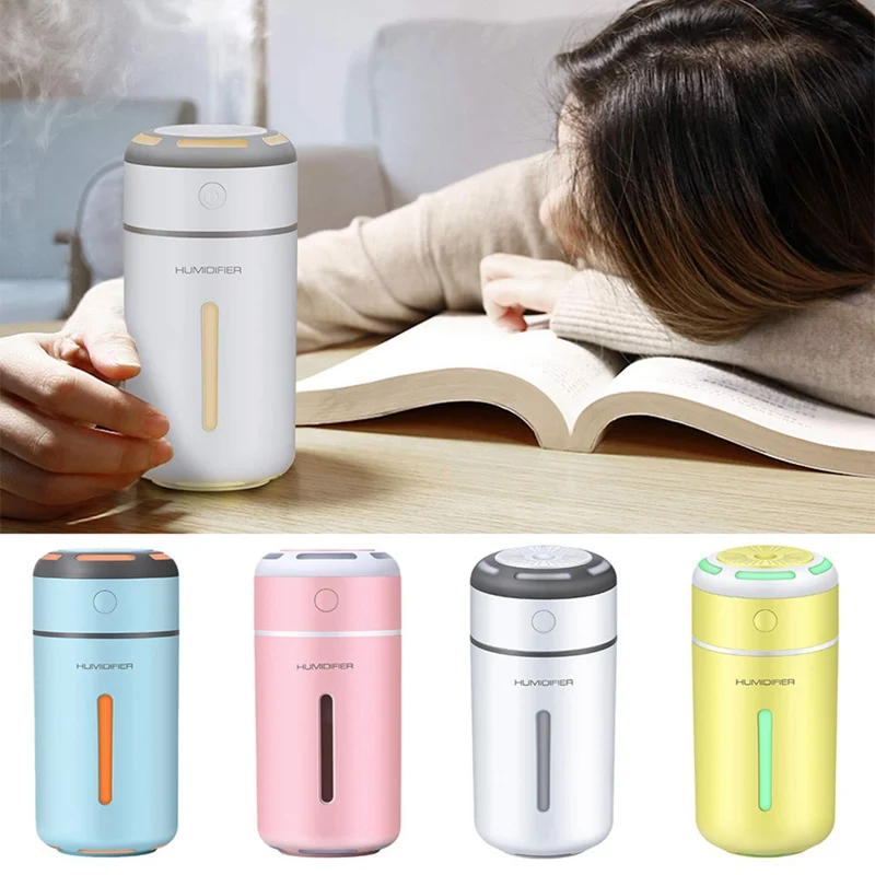 Aromatherapy Diffuser USB Ultrasonic Air Humidifier Mist Maker Aroma Essential Oil Diffuser for Home with LED Light Decoration