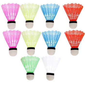 

12Pcs Nylon Feather Shuttlecocks Training Plastic Badminton with Great Stability and Durability for Indoor Outdoor Sports