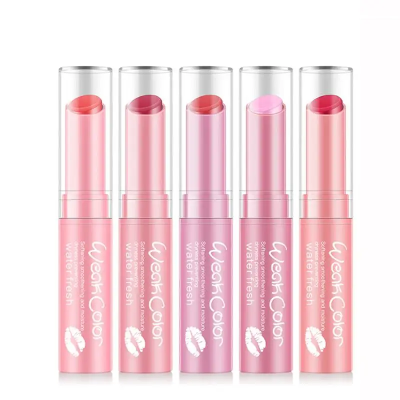 

5 Colors Cute Lip Balm Moisturizing Hydrating Light Color Lip Balm Colored Fruit Lipstick Girl Lip Care Lighten lip lines TSLM2