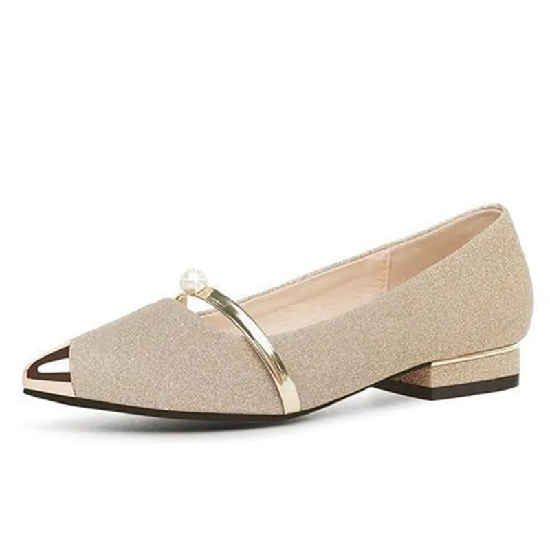 Women Casual Boat Shoes Ladies Slip On Ballet Flats Comfy Soft Mujer Walking Footwear 2021 Summer New Shiny Black Gold Zapatos