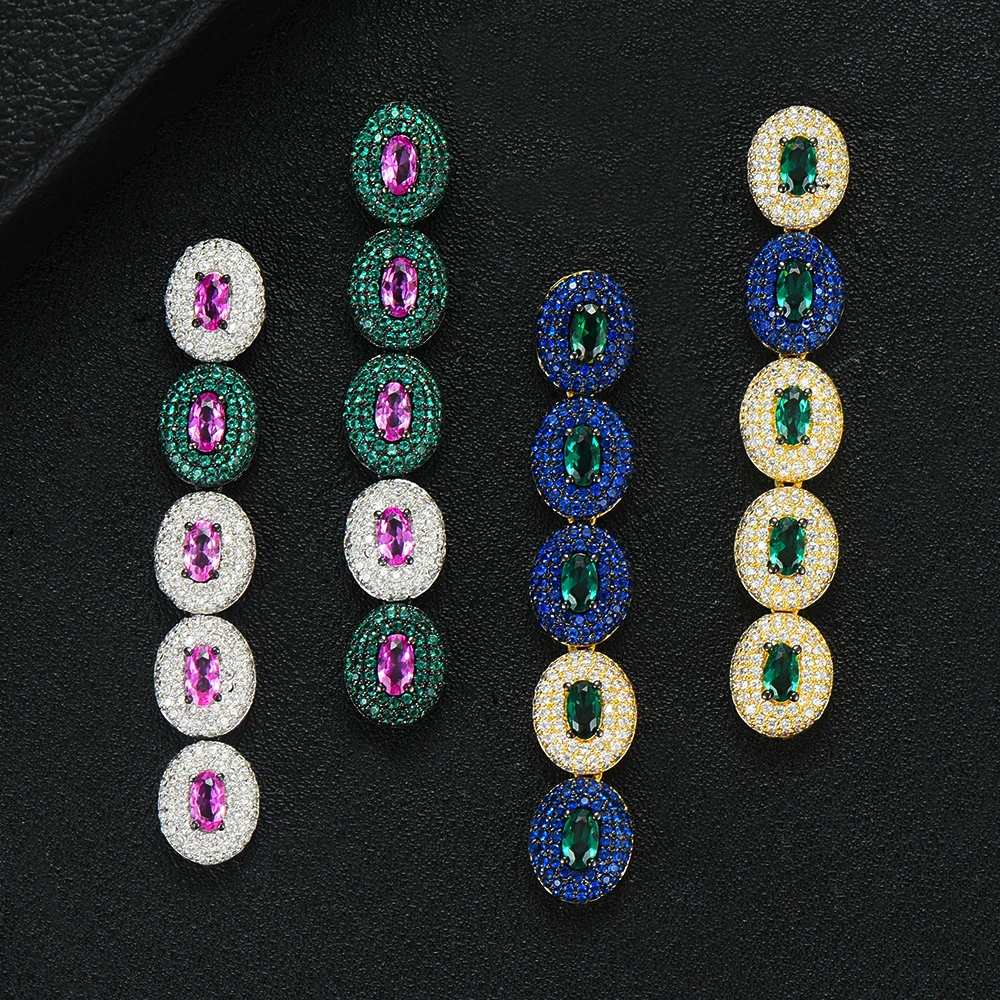 

GODKI Brand Famous Luxury Waterdrop Charm Earring for Women Wedding Full Micro CZ Cubic Zircon Dubai Indian Earrings Bohemia Hot