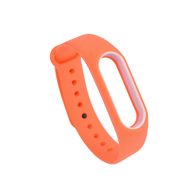 Soft Silicone For Xiaomi Mi Band 2 Replacement Sport Silicone Strap Wristband Bracelet Two-Tone Replacement Strap 23