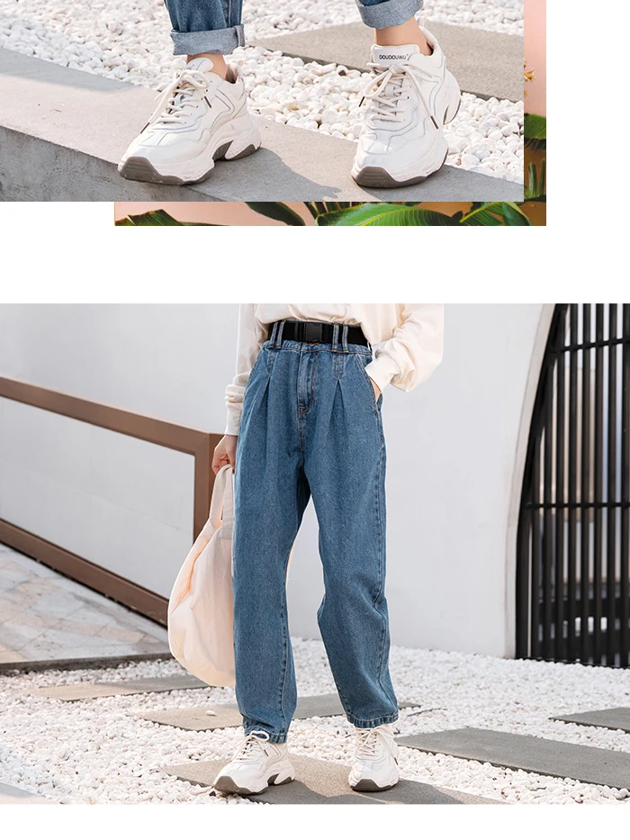 SEMIR, маленькие зауженные брюки, женские джинсы, Корейская версия, свободные, новинка, штаны с морковкой, черные, обтягивающие, ретро джинсы