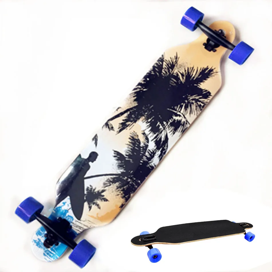 

Fast Shipping Professional Canadian Maple Skull Skateboard Road Longboard Skate Board Adult 4 Wheels Downhill Street Long Board