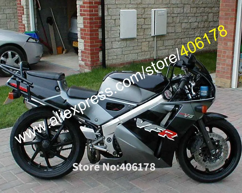 Комплект обтекателей VFR400R NC30 V4 Для Honda 1988 1992 Обтекатели серебристо черные для