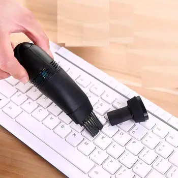 

Mini USB Desktop Table Keyboard Vacuum Cleaner With Brushes Set Black Office Home Desk Organizer Students Gift