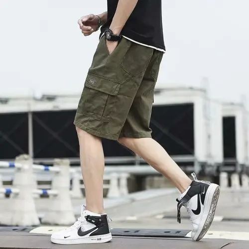 Повседневные летние хлопковые военные карго шорты мужские черные до колен свободные чиносы камуфляжные винтажные повседневные размера плюс летние