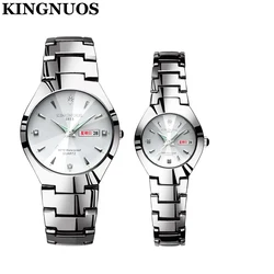 Reloj de cuarzo luminoso para hombre y mujer, cronógrafo de pulsera de acero, resistente al agua, con doble Calendario, novedad de 2021