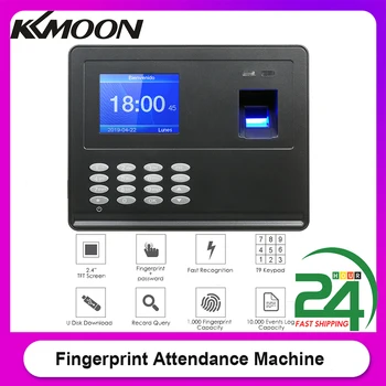 Urządzenie do rejestracji obecności z czytnikiem linii papilarnych inteligentny biometryczny linie papilarne czas obecności maszyna zegar rejestrator pracownik urządzenia tanie i dobre opinie KKMOON CN (pochodzenie) Attendance Machine 1000 100 000 Fingerprint+Password Available