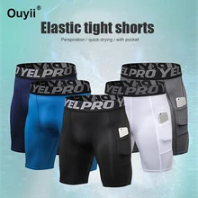 Новые Компрессионные шорты мужские спортивные шорты компрессионное белье шорты для бега короткие спортивные Homme быстросохнущие спортивные шорты для фитнеса