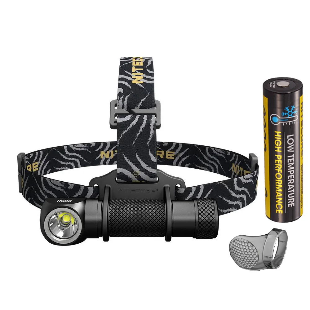 Портативный налобный фонарь NITECORE HC33 XHP35 HD LED max 1800 люмен 187 метра 8 режимов работы