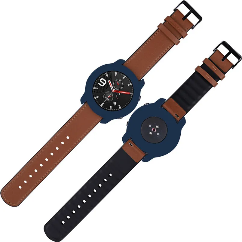 Replacement Case for Huami AMAZFIT GTR 47mm Soft TPU Protection Silicone Full Case Cover Shell Silicone Frame Protective 40AUG1551