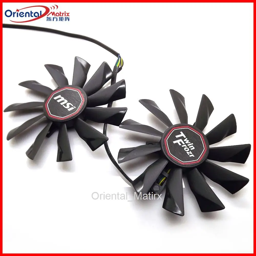 2pcs/lot Pld10010s12hh 12v 0.40a 95mm Vga Fan For Msi R9-290x R9-280x ...