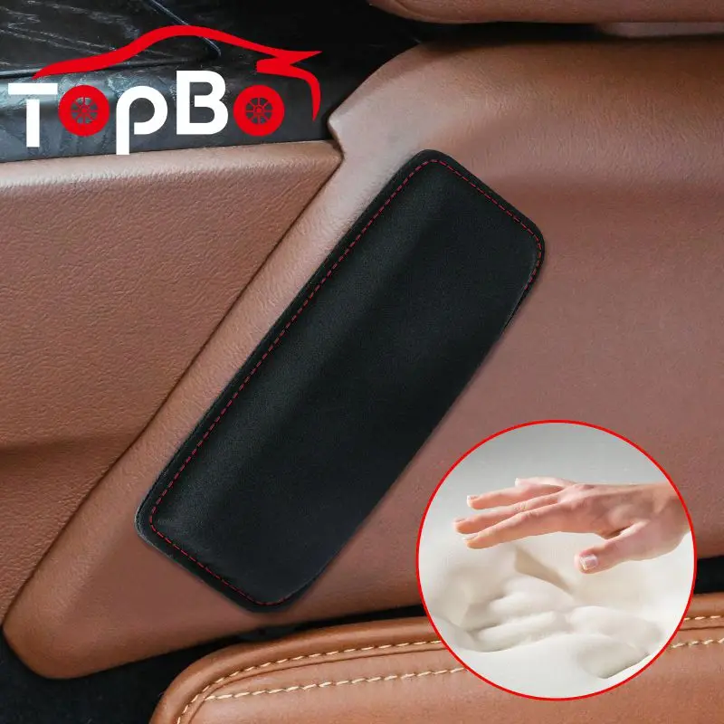 

1Pc Universal Car Cushion Knee Pad Suede Leather Pillow Elastic Memory Foam Leg Pad Auto Car Interior Pillow Pad Car Accessories