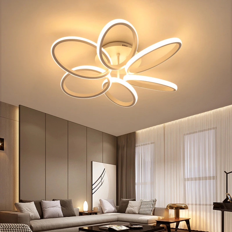 

Lustre Datura Ceiling Lamp Petal Led Chandelier Light Modern Led Ceiling Lights for Living Room Bedroom 18W 30W 45W 88W Lighting