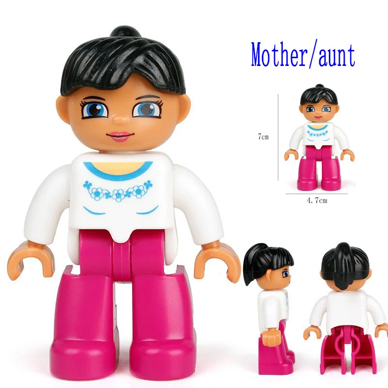 Hot Sale legoing Duplo Figures farm Action Figures Compatible Blocks With family police Building Blocks Education Toys For Baby