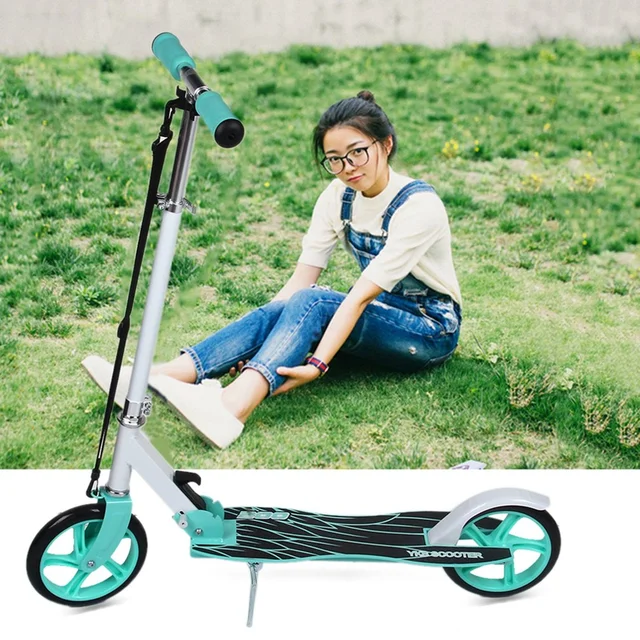 US $41.04 Lightweight Children Kids Adjustable Folding Scooter Roller Outdoor 2 Wheels Scooter Foot Scooter K