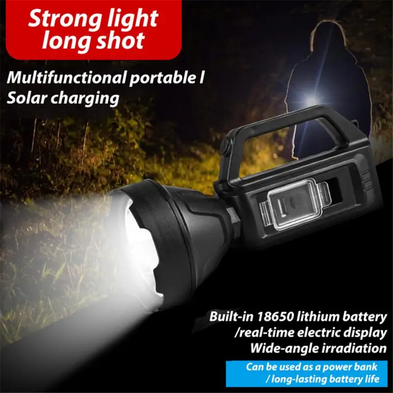 YD 899 Powerful LED Flashlight Super Bright Portable Waterproof Solar  Searchlight USB Rechargeable 3 Mode Home Torch|Outdoor Tools| - AliExpress