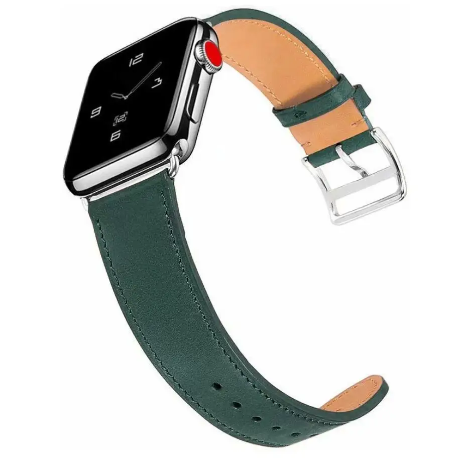 Ремешок из натуральной кожи для iwatch 5 4 3 2 1 42 мм 40 ремешок Apple Watch 38 44 | Наручные часы