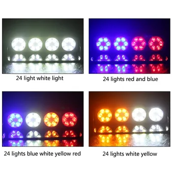 

1PCS DC 12V Car LED Light Police Strobe Light Dash Emergency Suction cup Warning Flashing Fog Lights