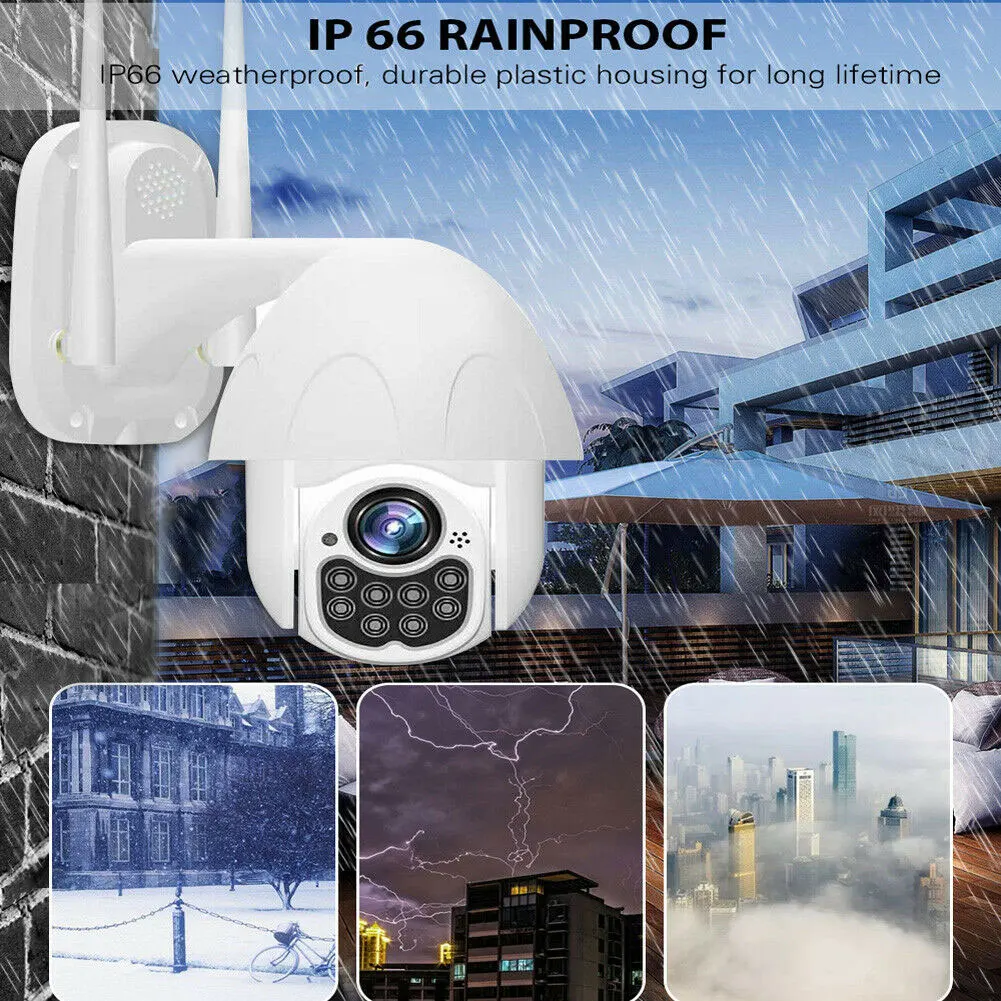 

1080P Waterproof Outdoor Network Multifunction Security Smart Wireless WiFi Mini Dome Home Easy Install Surveillance IP Camera