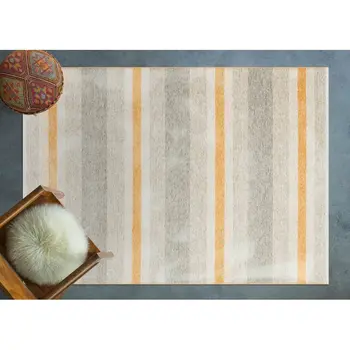 

Apex Corona 8 'x 10' Microfiber Beige/Yellow Area Rug