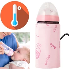 USB Milk Water Warmer Travel Stroller Insulated Bag Baby Nursing Bottle Heater Newborn Infant Portable Bottle Feeding Warmers