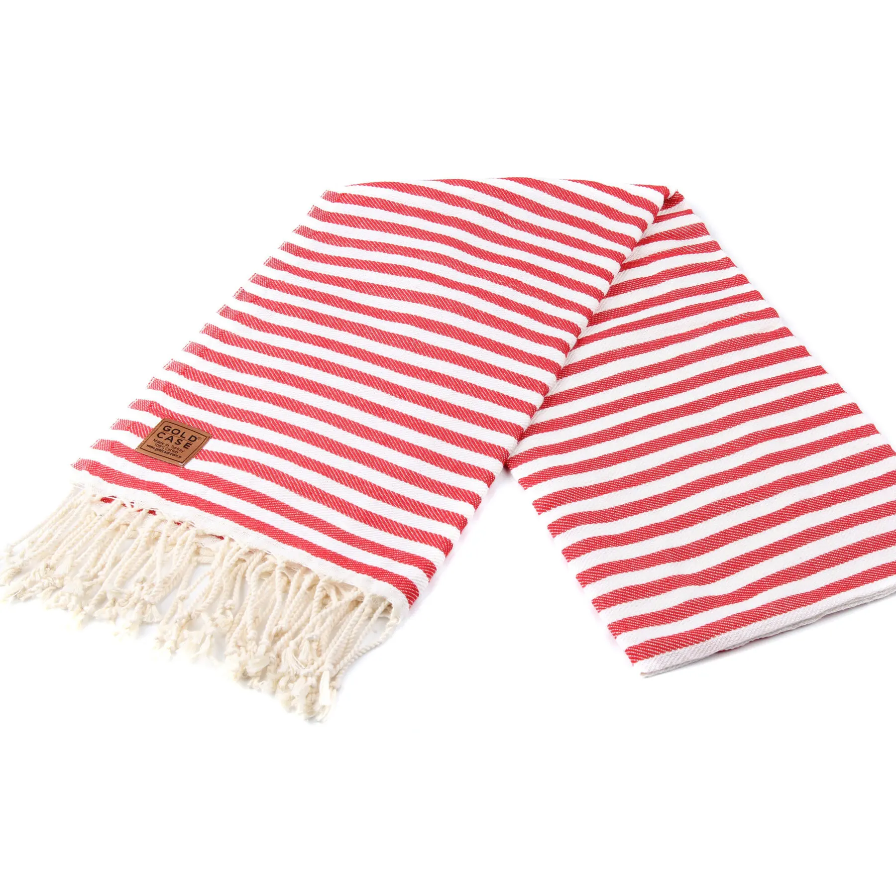 

Gold Case Basic Group 100% Cotton Multi-Purpose Peshtemal Towel for Bath Hammam Beach 100 x 180 cm - Smyrna Red