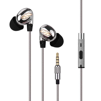 

Wu Mr Zhou Wired Earbuds In-ear HiFi Earphones Headphones for Man with Microphone Stereo 3.5mm Plug with Earcaps Carry Bag