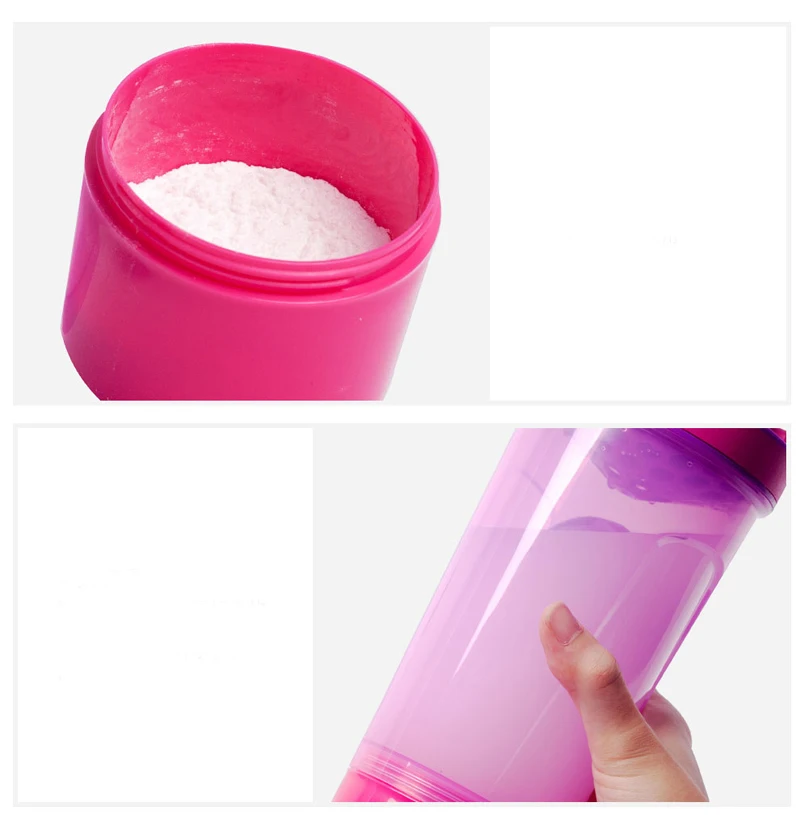 Shaker Outdoor Travel Portable Drinkware Tritan Plastic Whey Protein Powder Sport Shaker Bottle For Water Bottles With Straw