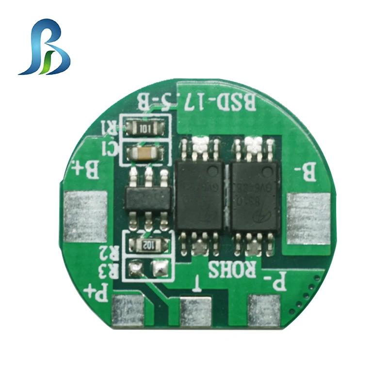 1S 5A 3.7V 18650 batería de iones de litio BMS circuito protección redonda  placa de PCB