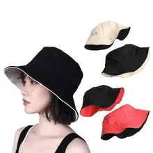 Cubo de Панама, мужские и женские рыбацкие шапки, одноцветные, двухсторонние, Панама, шляпа от солнца, затеняющая, двухсторонняя, двусторонняя, одежда Bob Caps