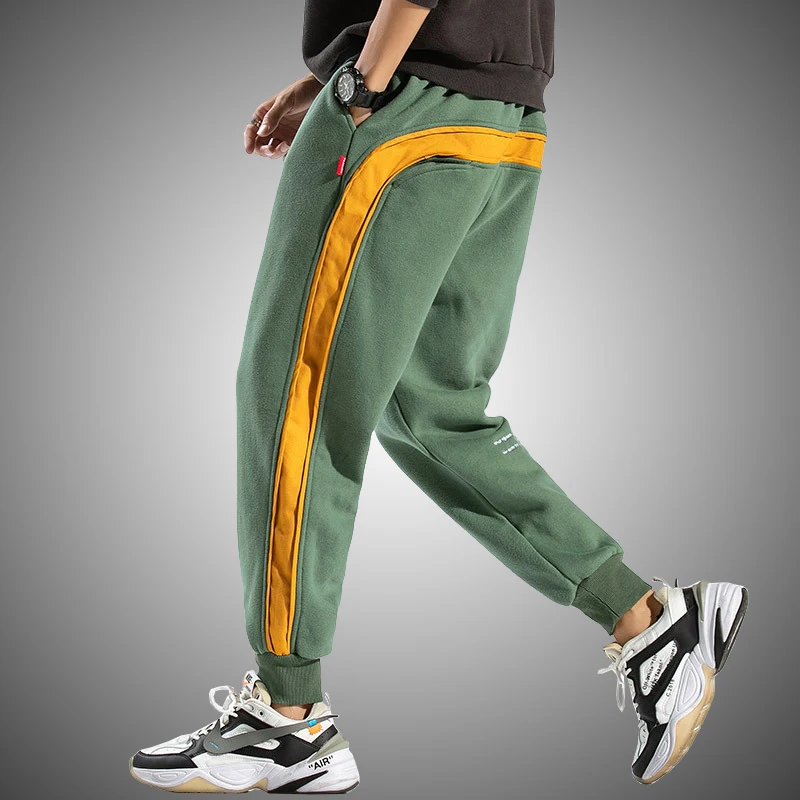 Harem Pants Trousers Streetwear Loose Male Men Fashion Brand-New Side-Striped Fit Hip-Hop