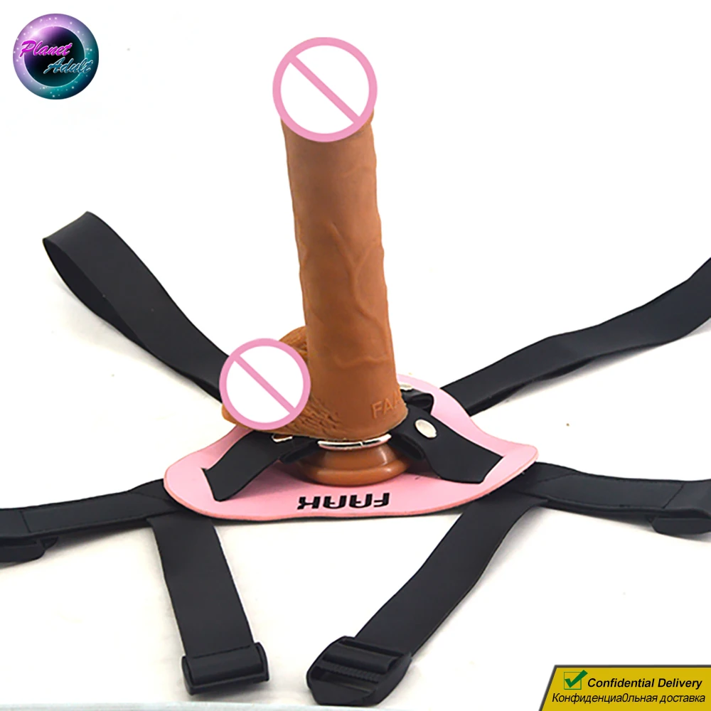 

21.5*4.3cm Soft Silicone Realistic Penis Strapon Dildo Strap Pants Wearable Dick Women Masturbator Sex Toys for Lesbian BDSM