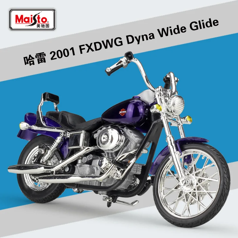 Модель мотоцикла Maisto 1:18 2001 FXDWG Dyna Wide Glide из сплава| |