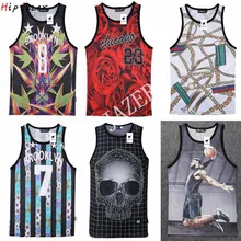 Высокое качество 3D принт США Европейский дизайн стиль Slam Dunk баскетбольные трикотажные баскетбольные спортивные хип-хоп уличные тренировочные рубашки