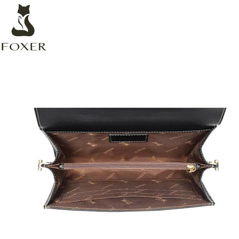 FOXER кожаные женские сумки модная сумка на цепочке роскошные сумки женские сумки дизайнерские сумки известный бренд женские сумки Новинка