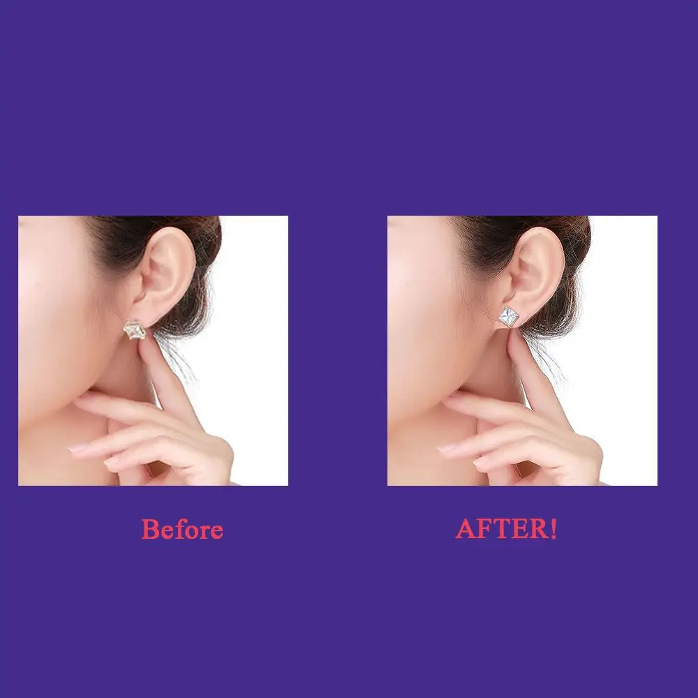 Earring Backs,Solid 925 Sterling Silver hypoallergenic large earring backs  for droopy ears, Adjustable Earring Lifts Ear Lobe - AliExpress