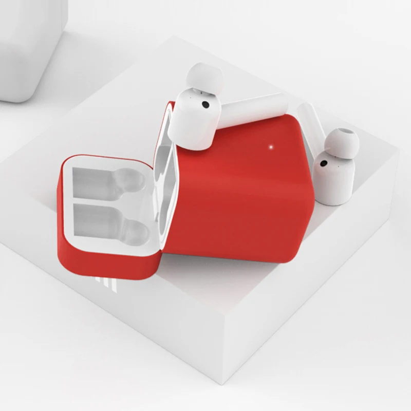 Для Xiaomi Air противоударный чехол жидкий силиконовый чехол Bluetooth Наушники чистый цвет оболочка