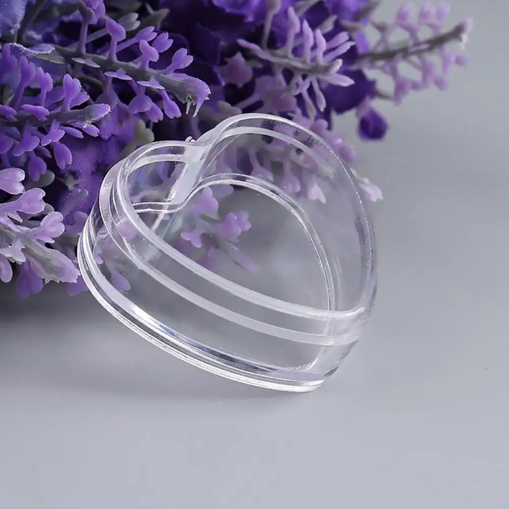 

Clear Plastic Empty Cosmetic Lip Balm Cream Pot Jar Face Bottles Container Box Shape Cosmetic Clear Cream Box Heart 4g Cont G9F5