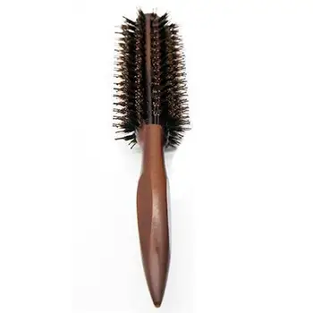 

Roll Round Hair Brush Comb Brush Hair Care Tool Wood Handle Natural Bristle Curly Hair Brush Fluffy Comb Hairdressing Too