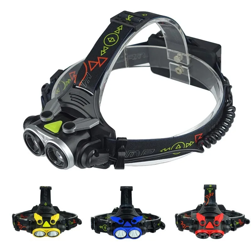 Zoom LED Headlamp USB Head lamp Rechargeable XML 2T6 Headlight 18650 AA Light Running Camping Flashlight torch | Освещение