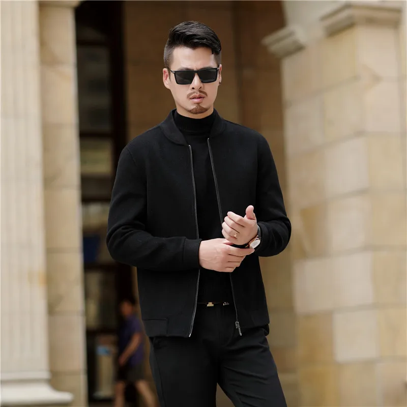 

New Coat For Men Double Sided Wool Coats Male Causal Short Jacket Outwear casaco masculino inverno LX2336
