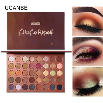 

UCANBE Makeup 40 Colors Bronzer Artist Eye Shadow Palette Matte Shimmer Metallic Eyeshadow Pressed Glitter Pigmented Powder