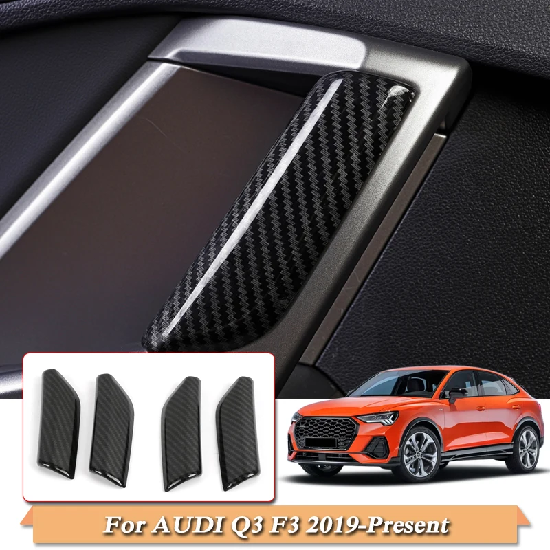 4 шт. для Audi Q3 F3-Н. В. Автомобильный Стайлинг Внутренняя дверь подлокотник с блестками наклейка Внутренняя дверь Внутренняя Рамка цехиновый аксессуар