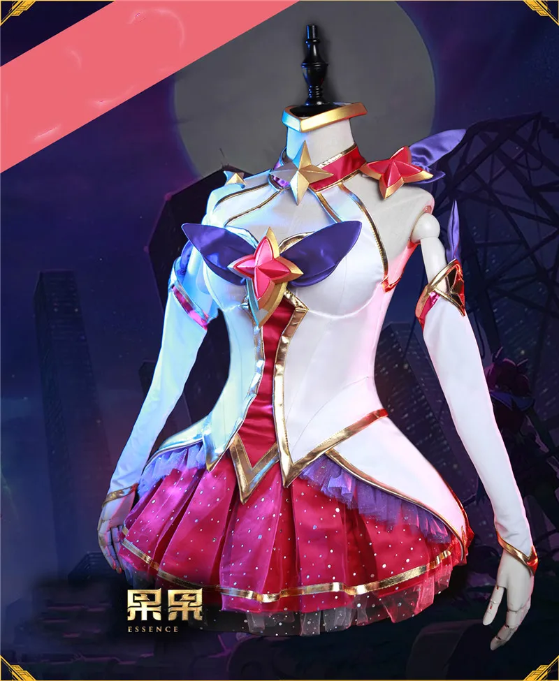 

Hot Game LOL Hand Tour Start Guardian Magic Girl The Nine Tailed Fox Ahri Magic Girl Costume Cosplay Dress